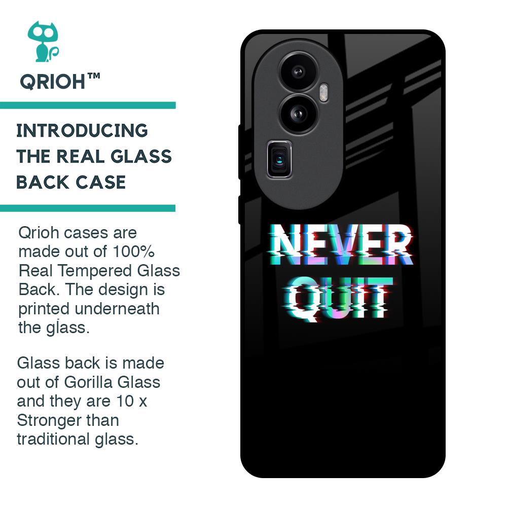 Never Quit Glass Case For Oppo Reno10 Pro Plus 5G