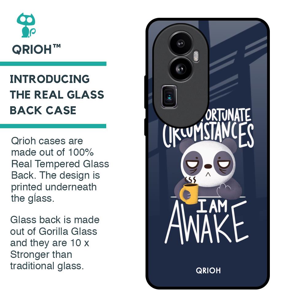 Struggling Panda Glass Case for Oppo Reno10 Pro Plus 5G