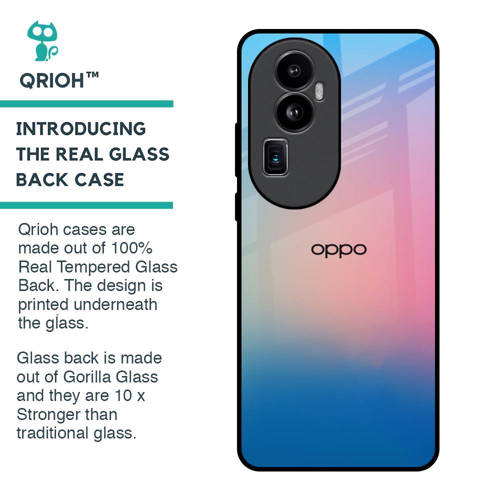 Blue & Pink Ombre Glass case for Oppo Reno10 Pro Plus 5G
