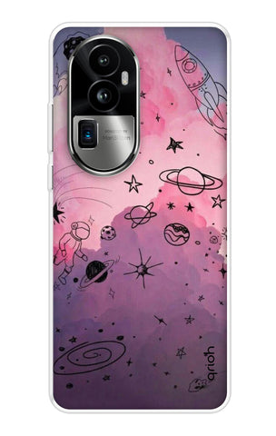 Space Doodles Art Oppo Reno10 Pro Plus 5G Back Cover