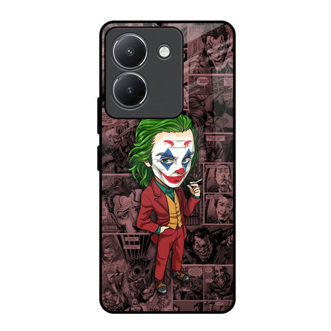 Joker Cartoon Vivo Y36 Glass Back Cover Online