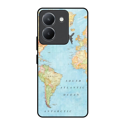 Travel Map Vivo Y36 Glass Back Cover Online