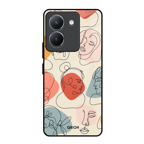 Abstract Faces Vivo Y36 Glass Back Cover Online