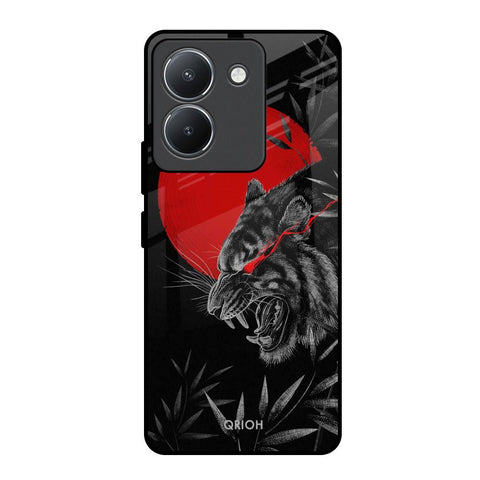 Red Moon Tiger Vivo Y36 Glass Back Cover Online