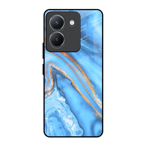 Vibrant Blue Marble Vivo Y36 Glass Back Cover Online