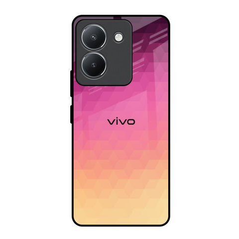 Geometric Pink Diamond Vivo Y36 Glass Back Cover Online