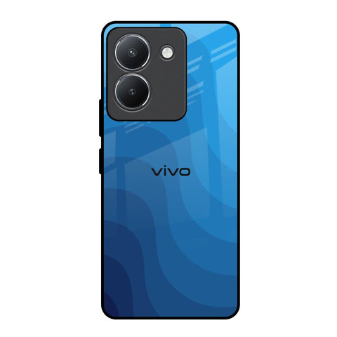 Blue Wave Abstract Vivo Y36 Glass Back Cover Online