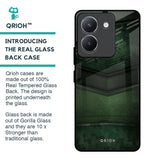 Green Leather Glass Case for Vivo Y36