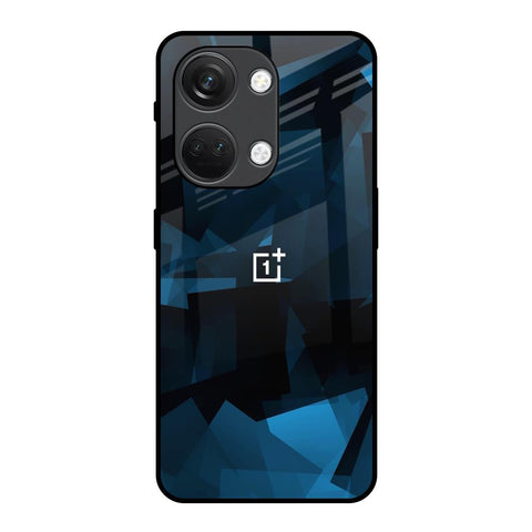 Polygonal Blue Box OnePlus Nord 3 5G Glass Back Cover Online