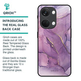 Purple Gold Marble Glass Case for OnePlus Nord 3 5G