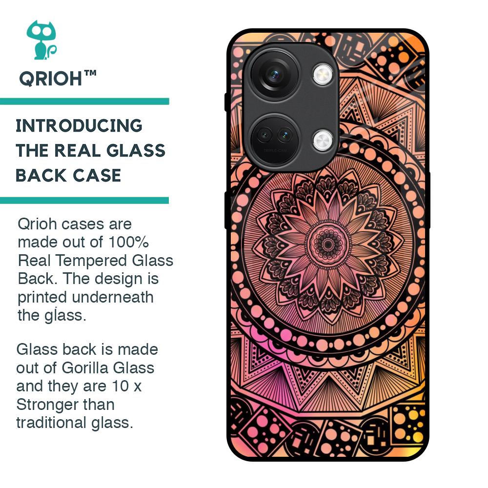 Floral Mandala Glass Case for OnePlus Nord 3 5G