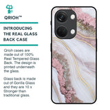 Pink & Gold Gllitter Marble Glass Case for OnePlus Nord 3 5G