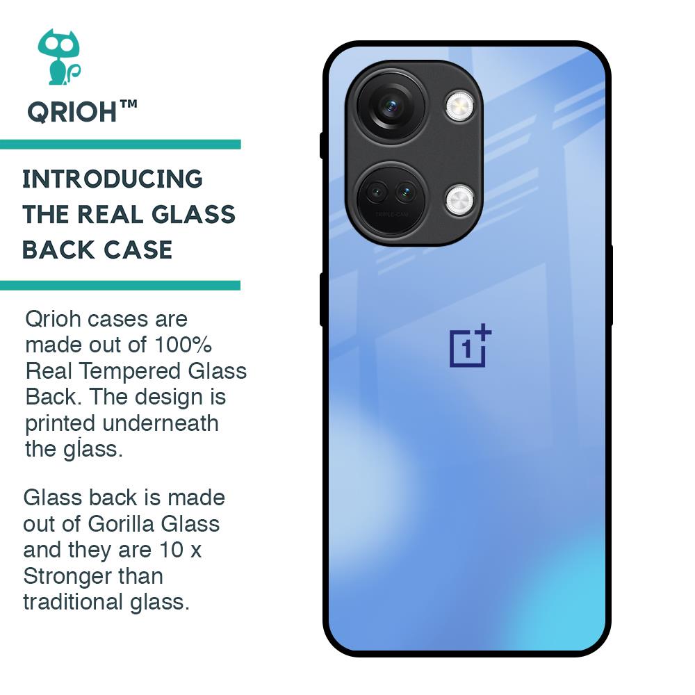 Vibrant Blue Texture Glass Case for OnePlus Nord 3 5G