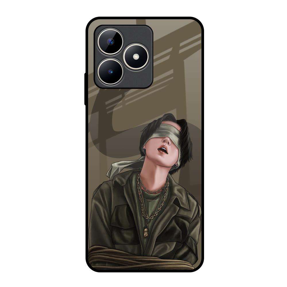 Blind Fold Realme C53 Glass Back Cover Online
