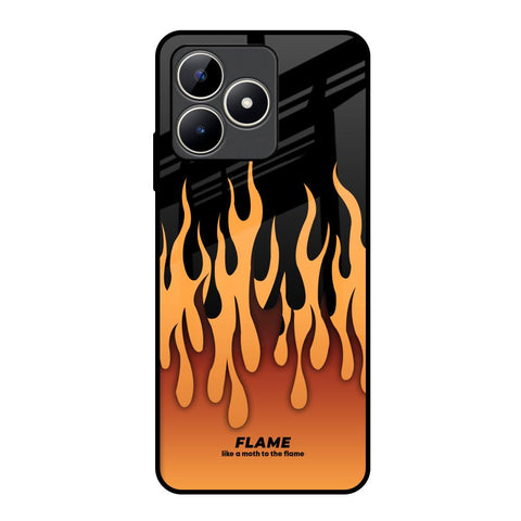 Fire Flame Realme C53 Glass Back Cover Online