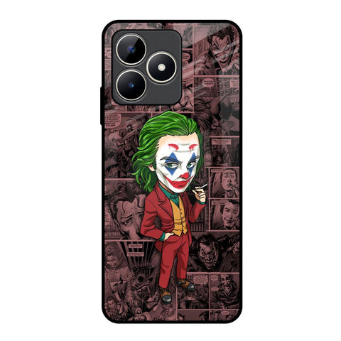 Joker Cartoon Realme C53 Glass Back Cover Online