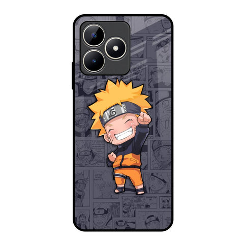 Orange Chubby Realme C53 Glass Back Cover Online