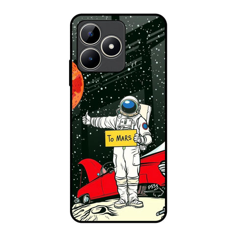 Astronaut on Mars Realme C53 Glass Back Cover Online