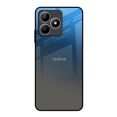 Blue Grey Ombre Realme C53 Glass Back Cover Online