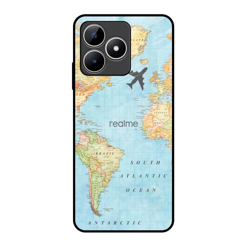 Fly Around The World Realme C53 Glass Back Cover Online