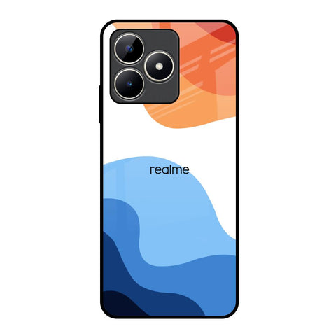 Wavy Color Pattern Realme C53 Glass Back Cover Online