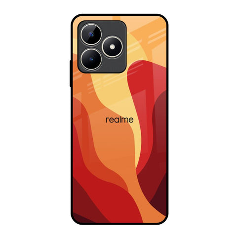 Magma Color Pattern Realme C53 Glass Back Cover Online