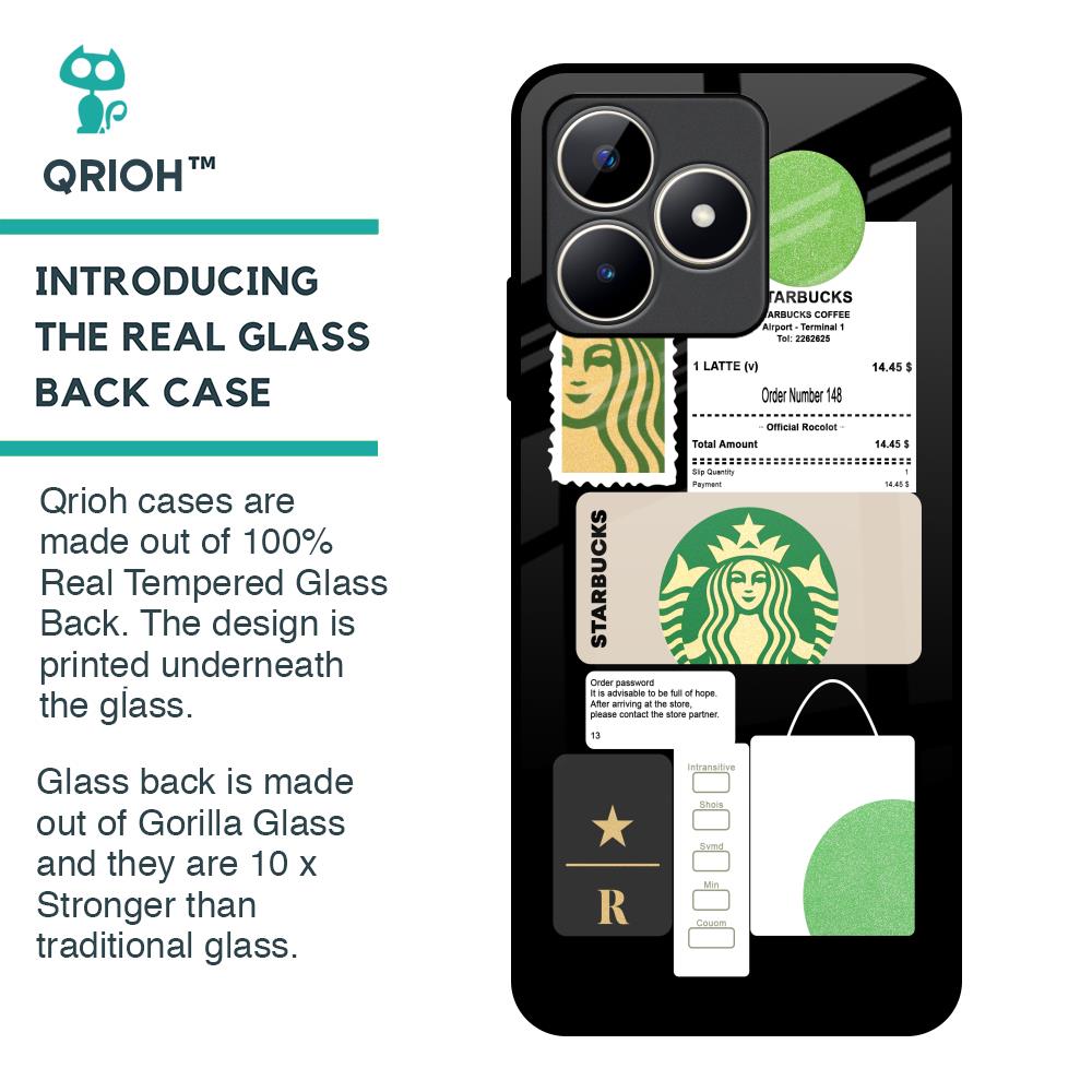 Coffee Latte Glass Case for Realme C53