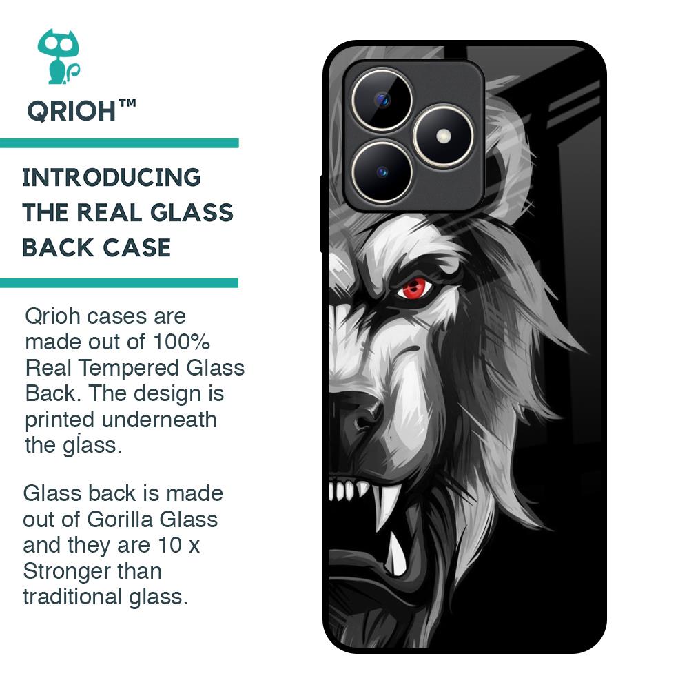 Wild Lion Glass Case for Realme C53