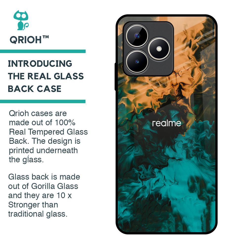 Watercolor Wave Glass Case for Realme C53