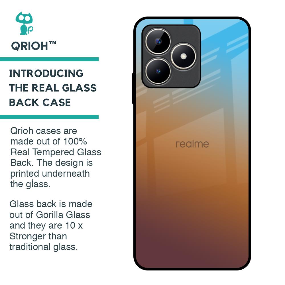 Rich Brown Glass Case for Realme C53
