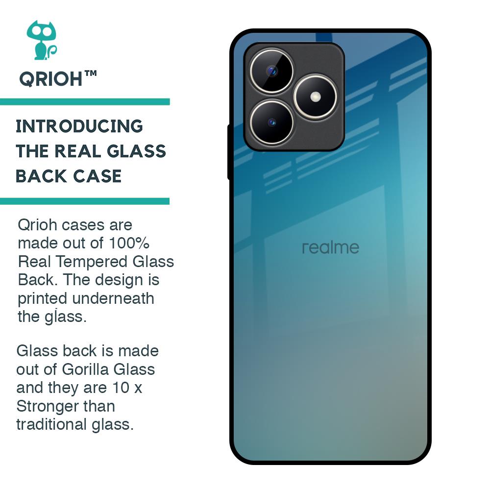 Sea Theme Gradient Glass Case for Realme C53