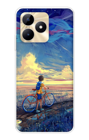 Riding Bicycle to Dreamland Realme C53 Back Cover