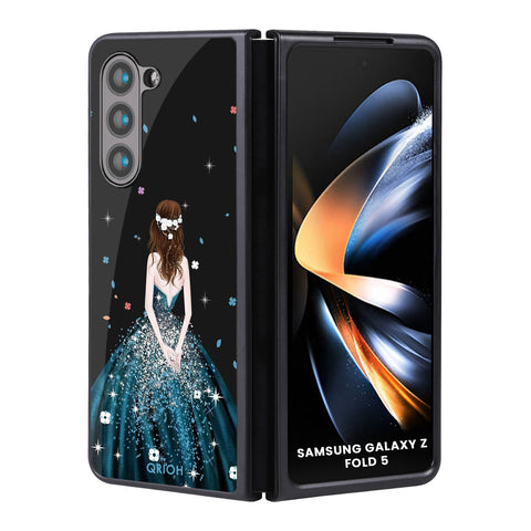 Queen Of Fashion Samsung Galaxy Z Fold5 5G Glass Back Cover Online
