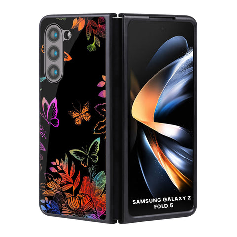 Rainbow Butterfly Samsung Galaxy Z Fold5 5G Glass Back Cover Online