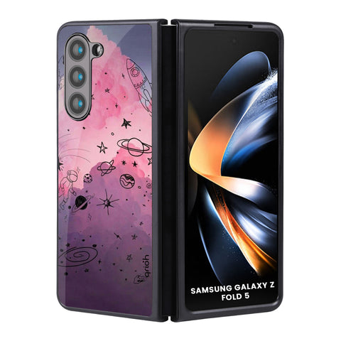 Space Doodles Samsung Galaxy Z Fold5 5G Glass Back Cover Online