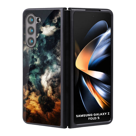 Multicolor Cloudy Smoke Samsung Galaxy Z Fold5 5G Glass Back Cover Online