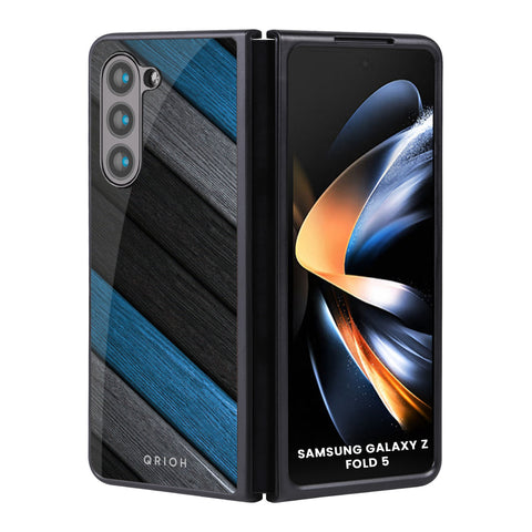 Multicolor Wooden Effect Samsung Galaxy Z Fold5 5G Glass Back Cover Online