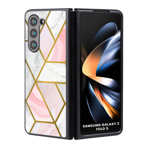 Geometrical Marble Samsung Galaxy Z Fold5 5G Glass Back Cover Online