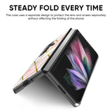 Geometrical Marble Glass Case for Samsung Galaxy Z Fold5 5G