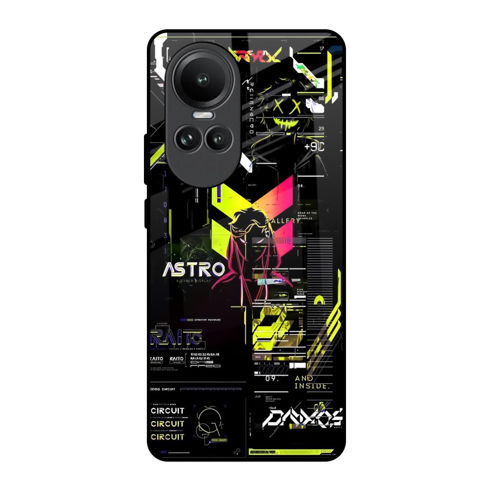 Astro Glitch Oppo Reno10 5G Glass Back Cover Online