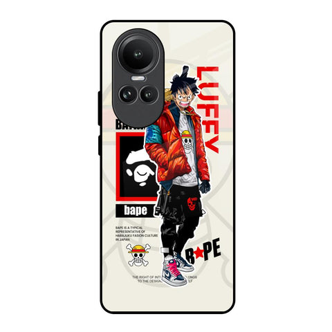 Bape Luffy Oppo Reno10 5G Glass Back Cover Online