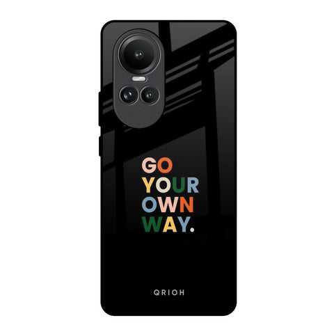 Go Your Own Way Oppo Reno10 5G Glass Back Cover Online