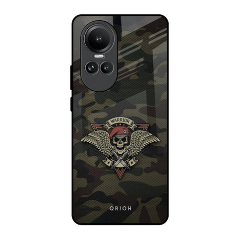 Army Warrior Oppo Reno10 5G Glass Back Cover Online