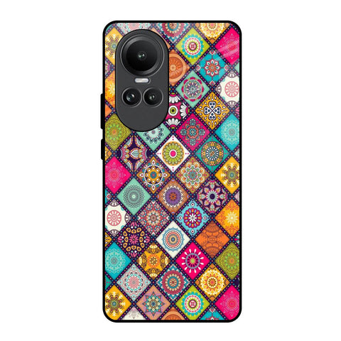 Multicolor Mandala Oppo Reno10 5G Glass Back Cover Online