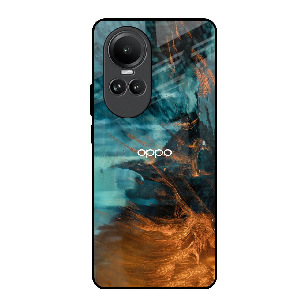 Golden Splash Oppo Reno10 5G Glass Back Cover Online