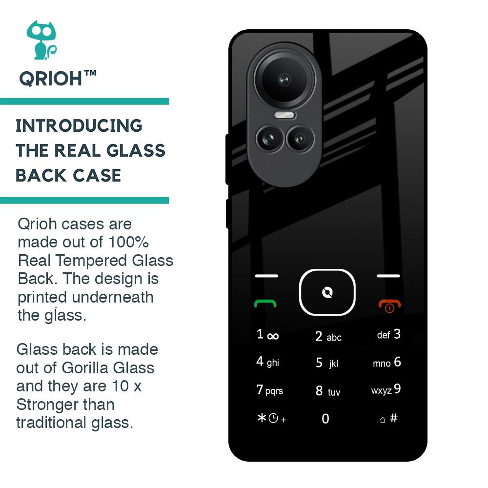 Classic Keypad Pattern Glass Case for Oppo Reno10 5G