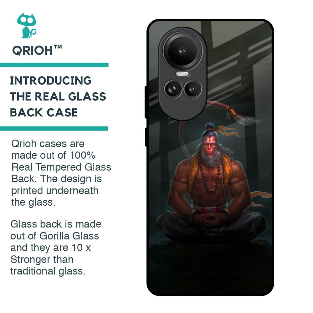 Lord Hanuman Animated Glass Case for Oppo Reno10 5G