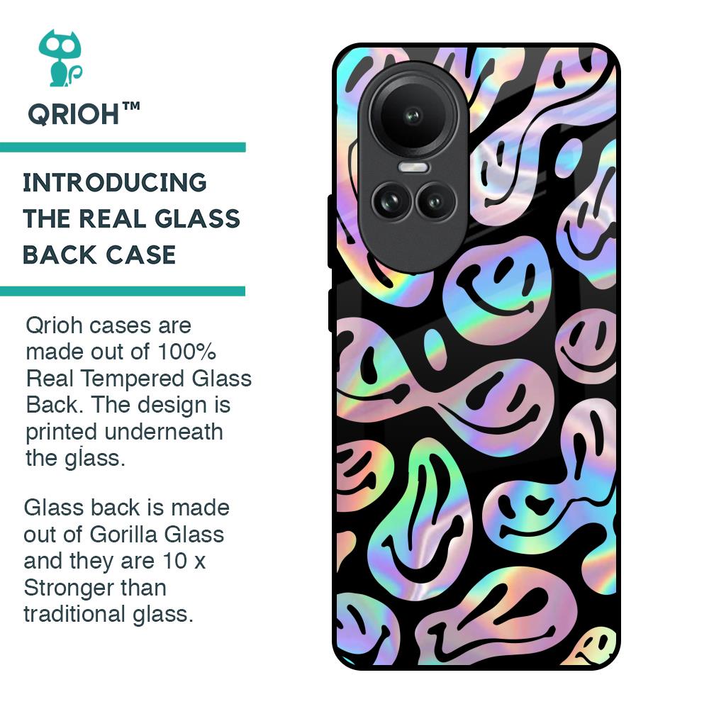 Acid Smile Glass Case for Oppo Reno10 5G