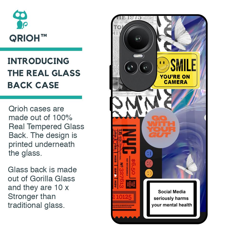 Smile for Camera Glass Case for Oppo Reno10 5G