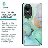 Green Marble Glass Case for Oppo Reno10 5G